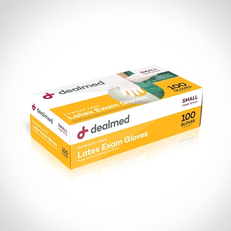 Dealmed Disposable Gloves, Latex, Powder-Free, S, 1000 PK, Beige 787410